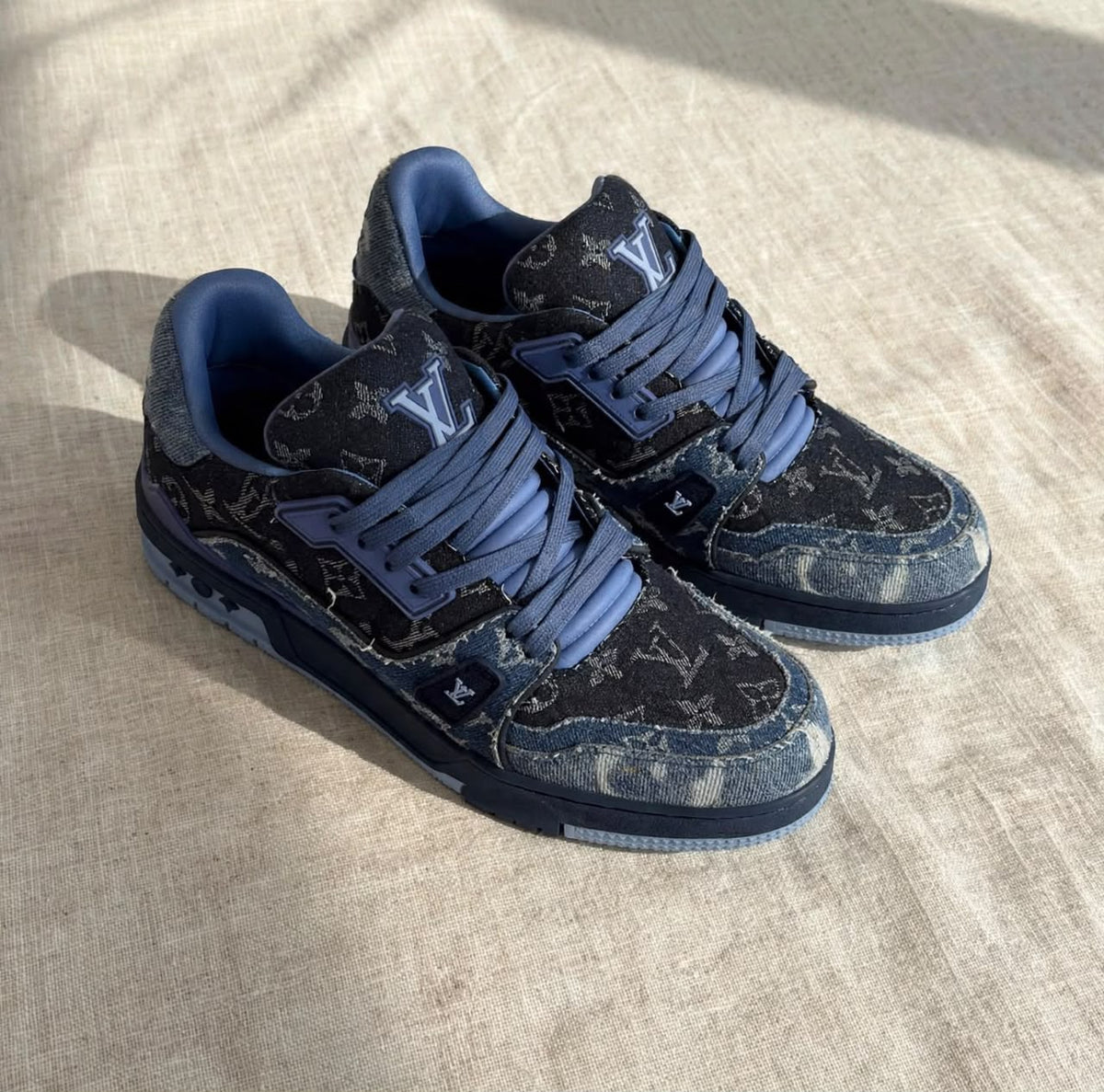 Louis Vuitton Panel Sneakers - Navy Monogram