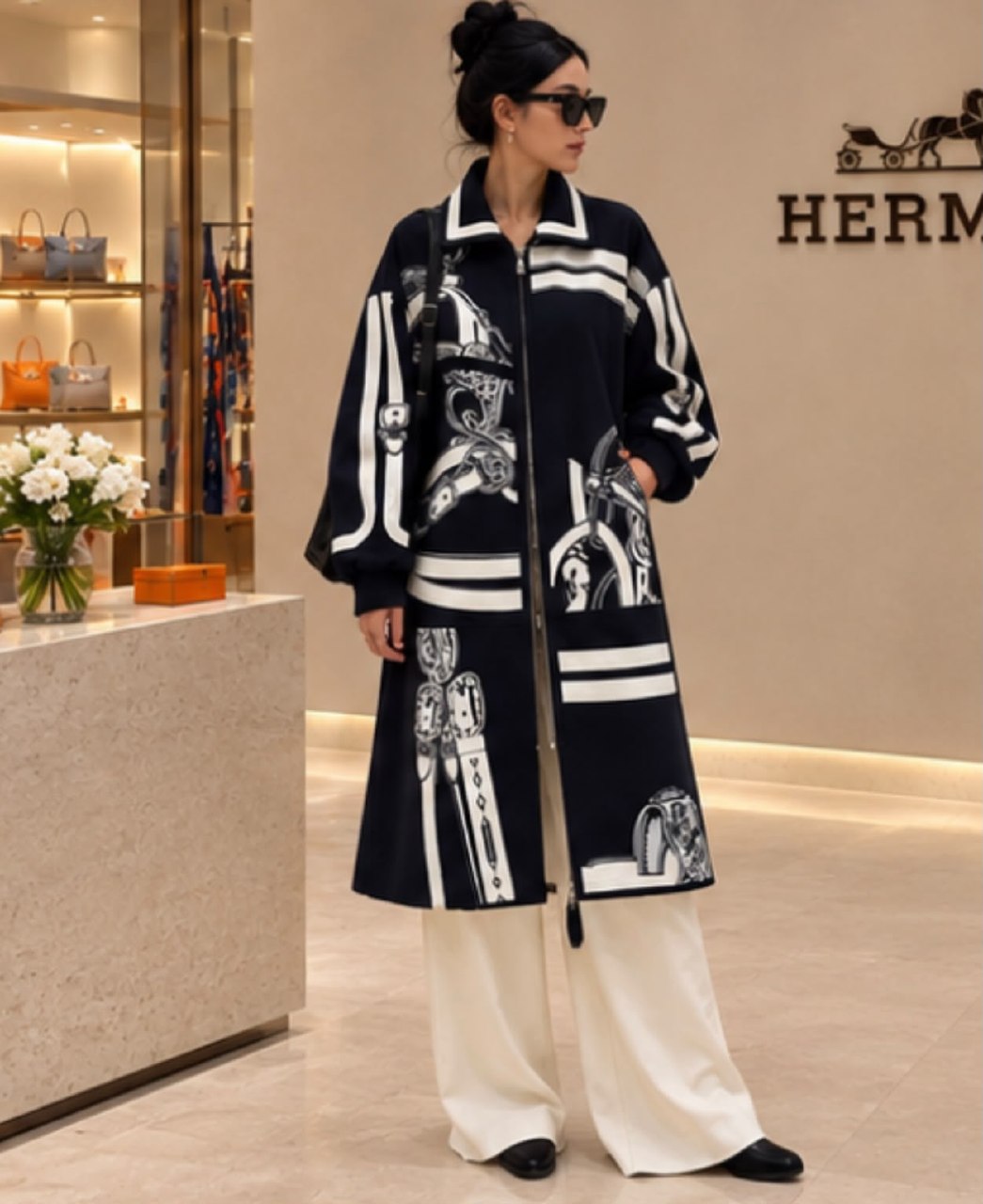 Hermes Coat - Navy