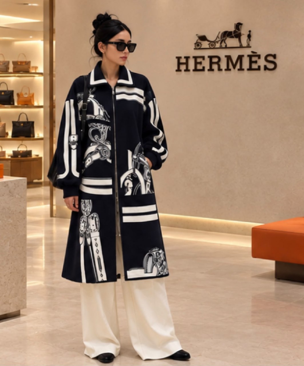 Hermes Coat - Navy