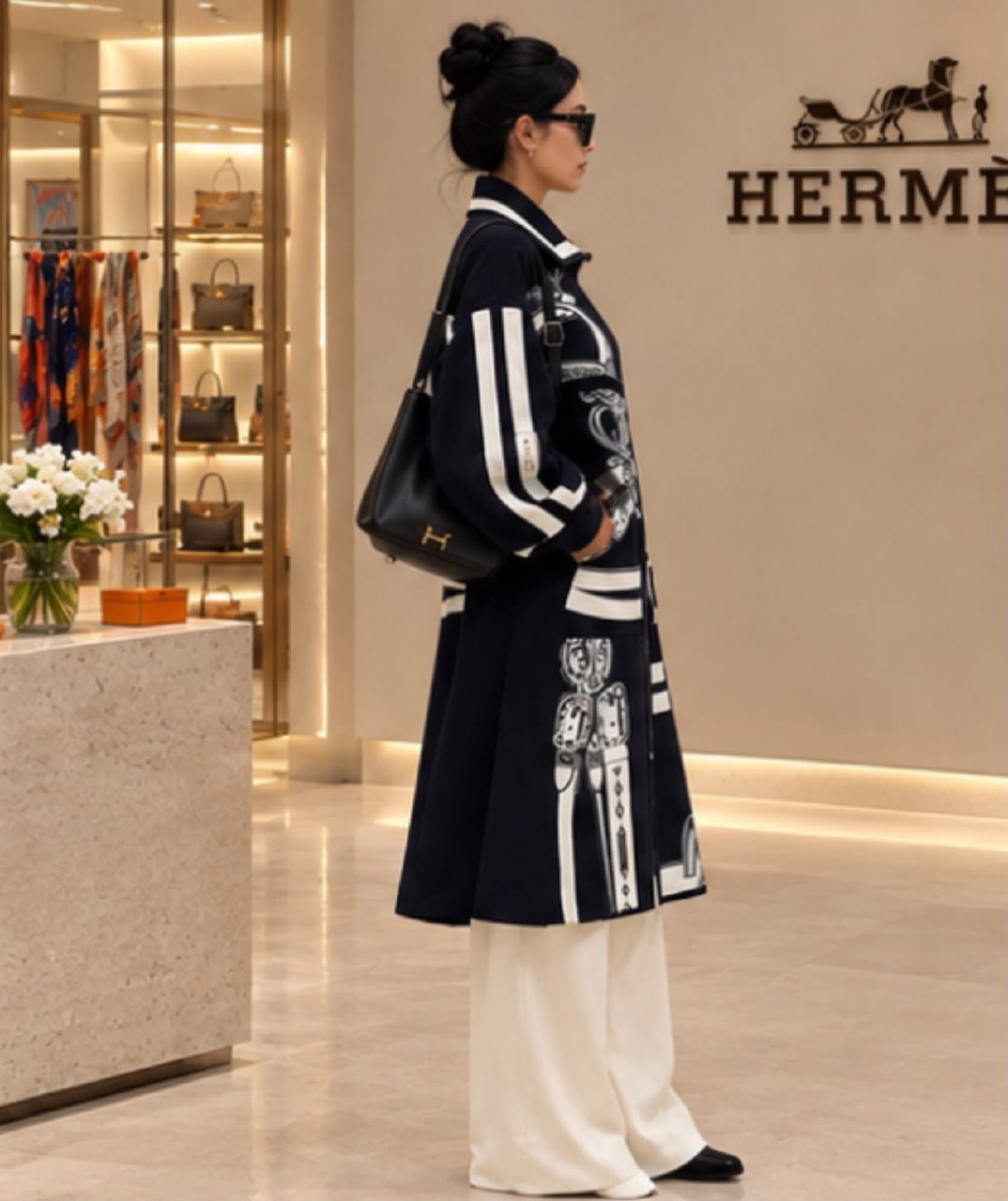 Hermes Coat - Navy