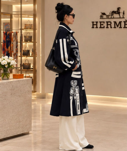 Hermes Coat - Navy