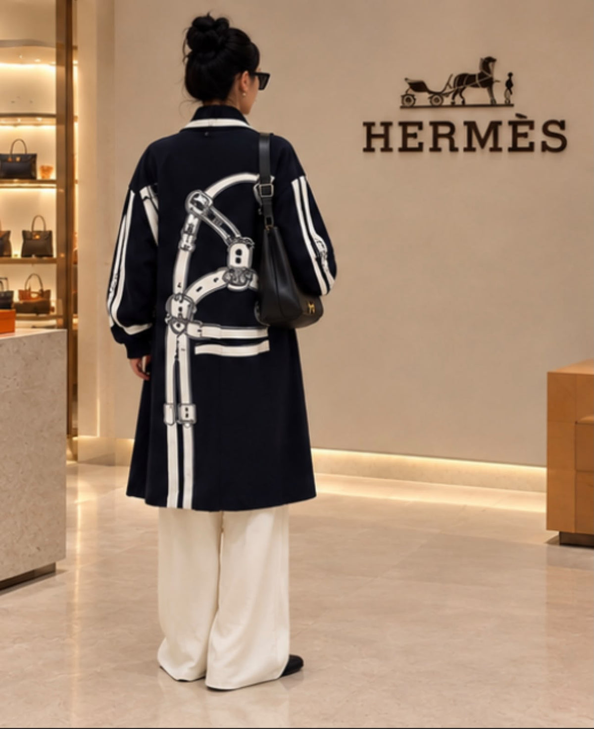 Hermes Coat - Navy