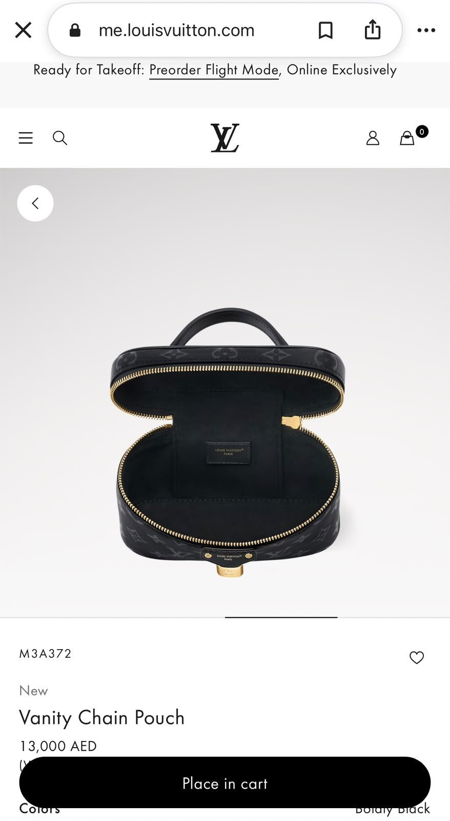 Louis Vuitton Vanity Chain Pouch - Black Monogram