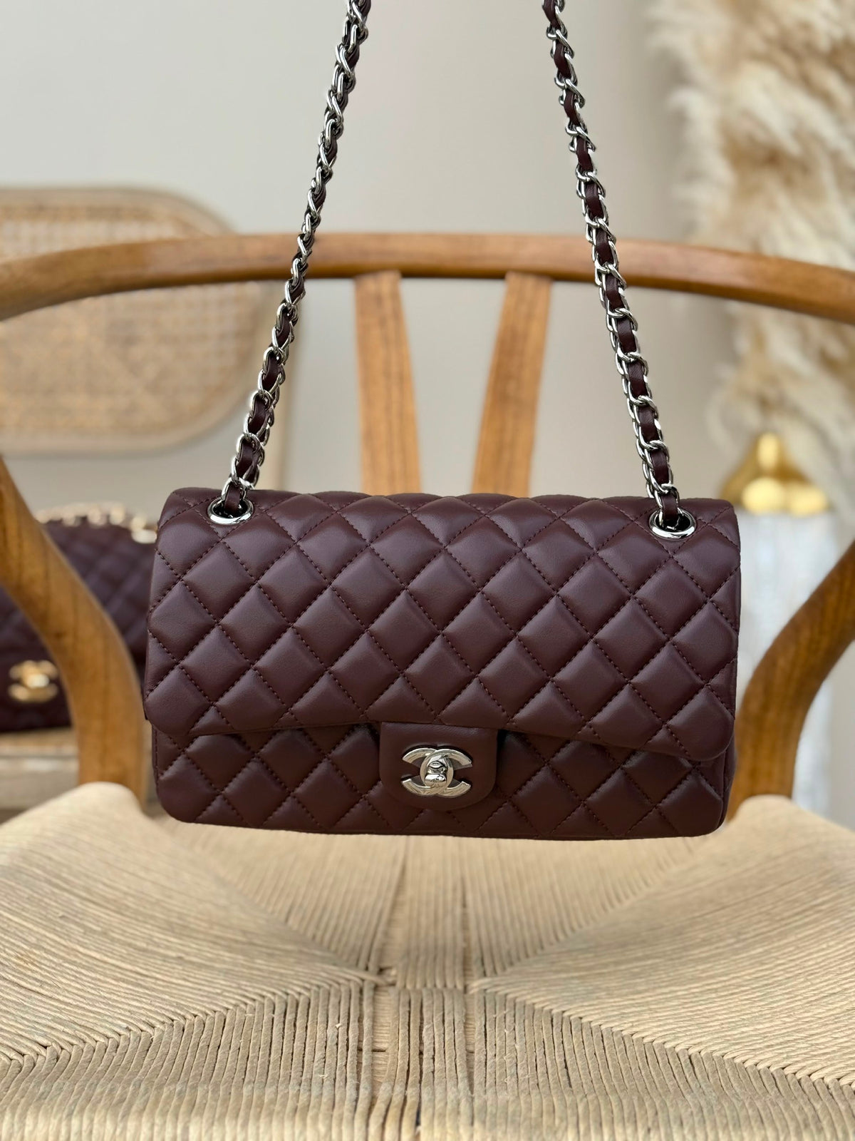 Chanel Quilted Flap Shoulder Bag - Burgundy