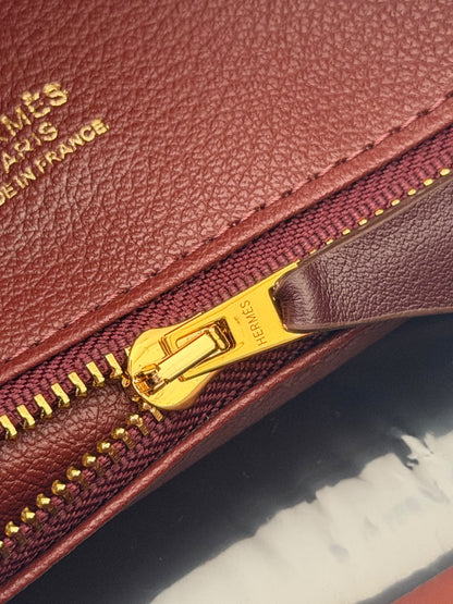 Hermès Birkin Handbag Fringe Handle - Burgundy