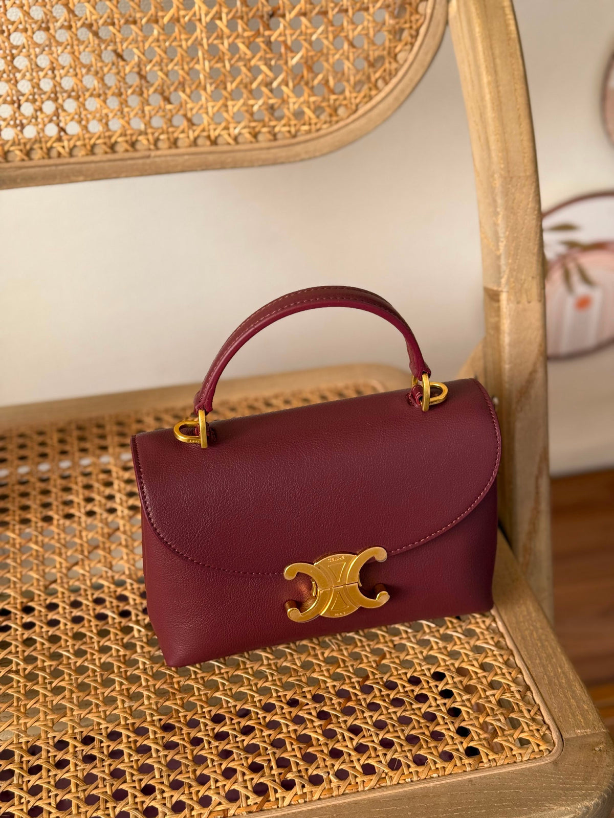 Celine Handbag - Burgundy
