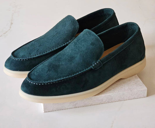 Loro Piana Loafers - Teal Blue