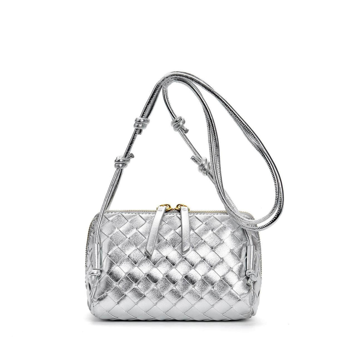 Bottega Crossbody Bag - Silver