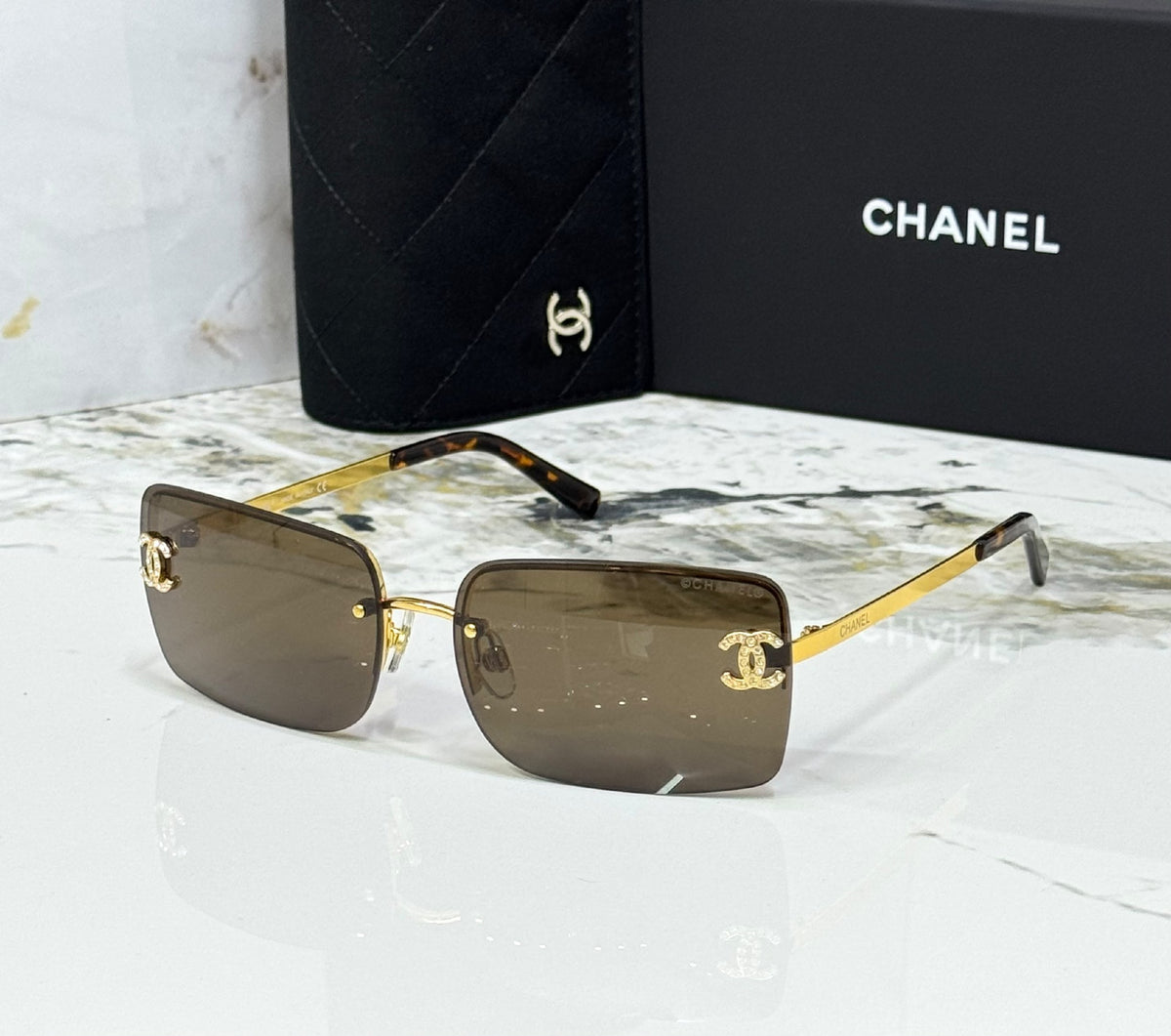 Chanel Sunglasses - Gold & Brown