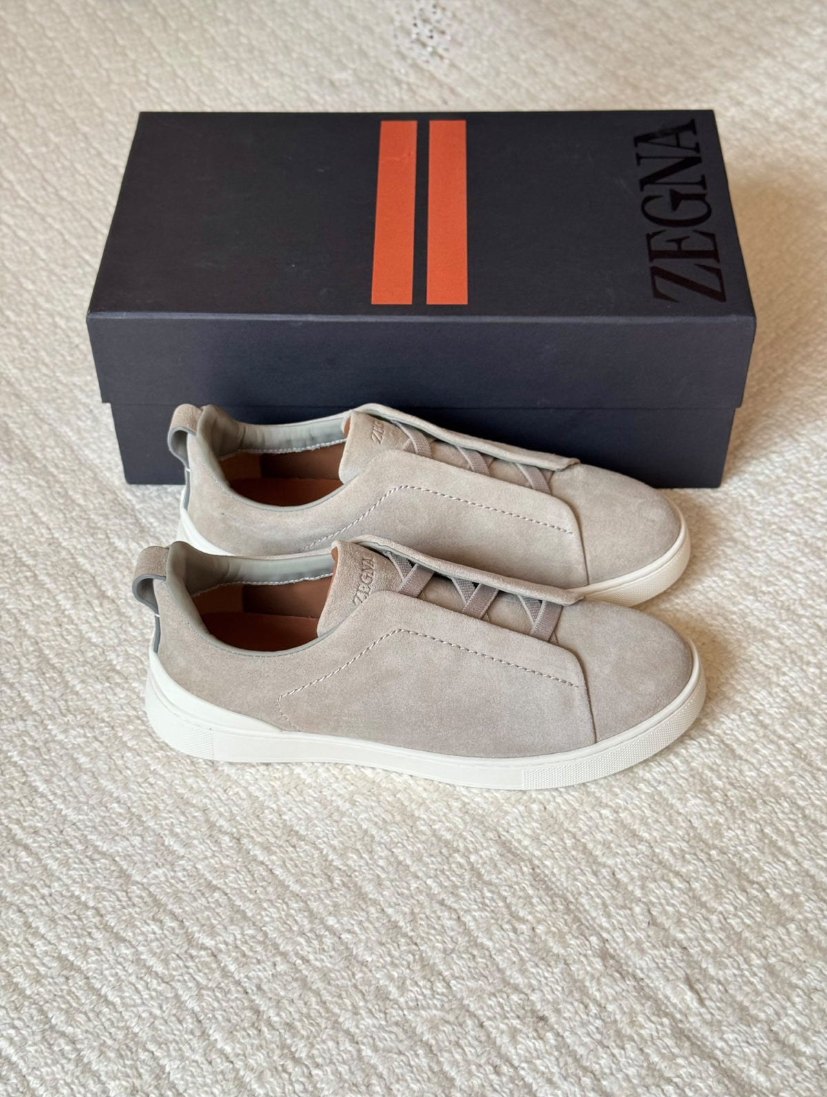 Zegna Low-Top Panel Sneakers - Grey