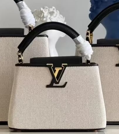 Louis Vuitton Contrast-Handle Handbag - Beige