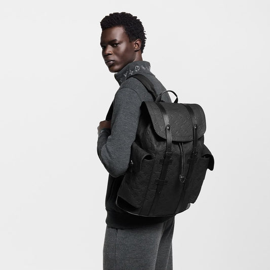 Louis Vuitton Backpack - Black Embossed