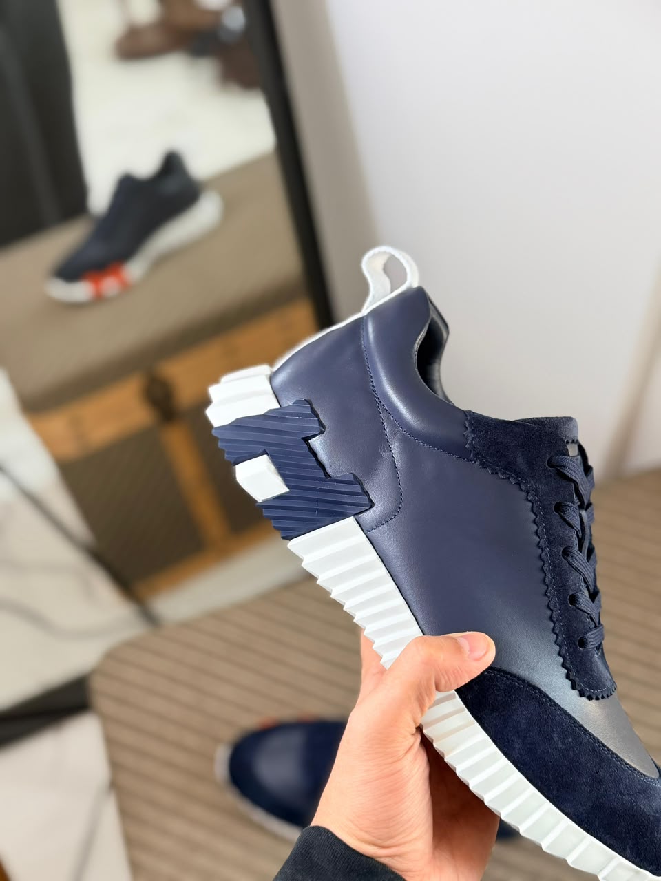 Hermès Bouncing Sneakers - Navy Suede