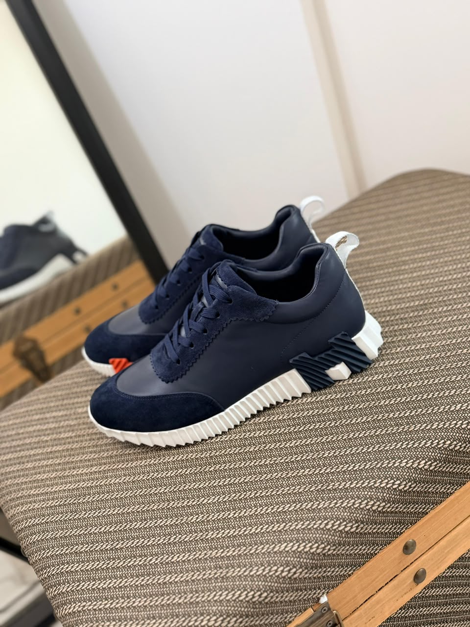 Hermès Bouncing Sneakers - Navy Suede