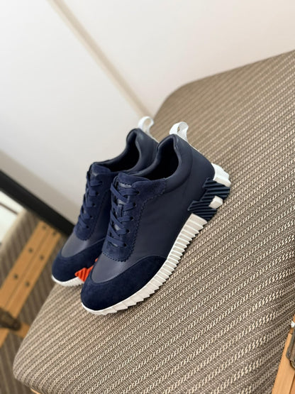 Hermès Bouncing Sneakers - Navy Suede