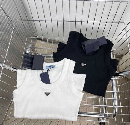 Prada Tank Top - White, Black