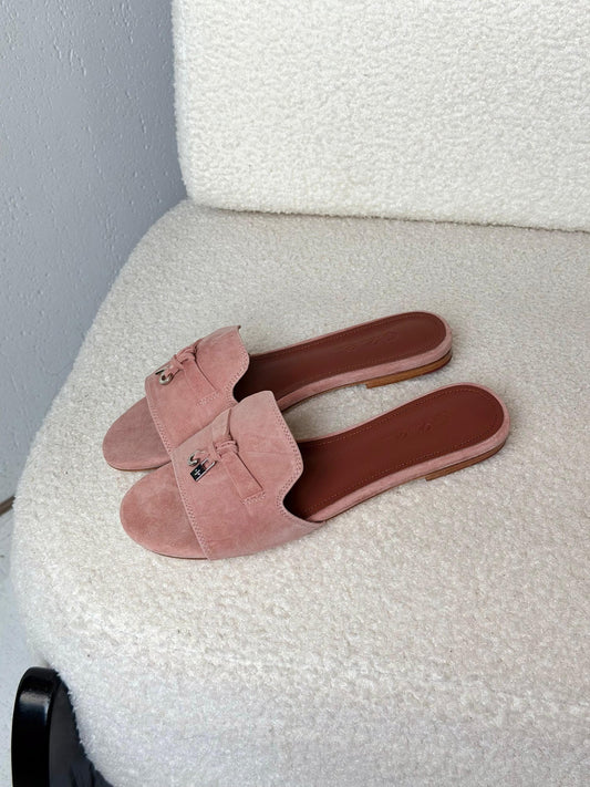 Loro Piana Open-Toe Slippers - Pink