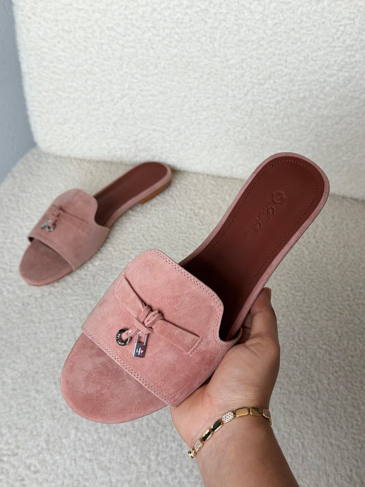 Loro Piana Open-Toe Slippers - Pink