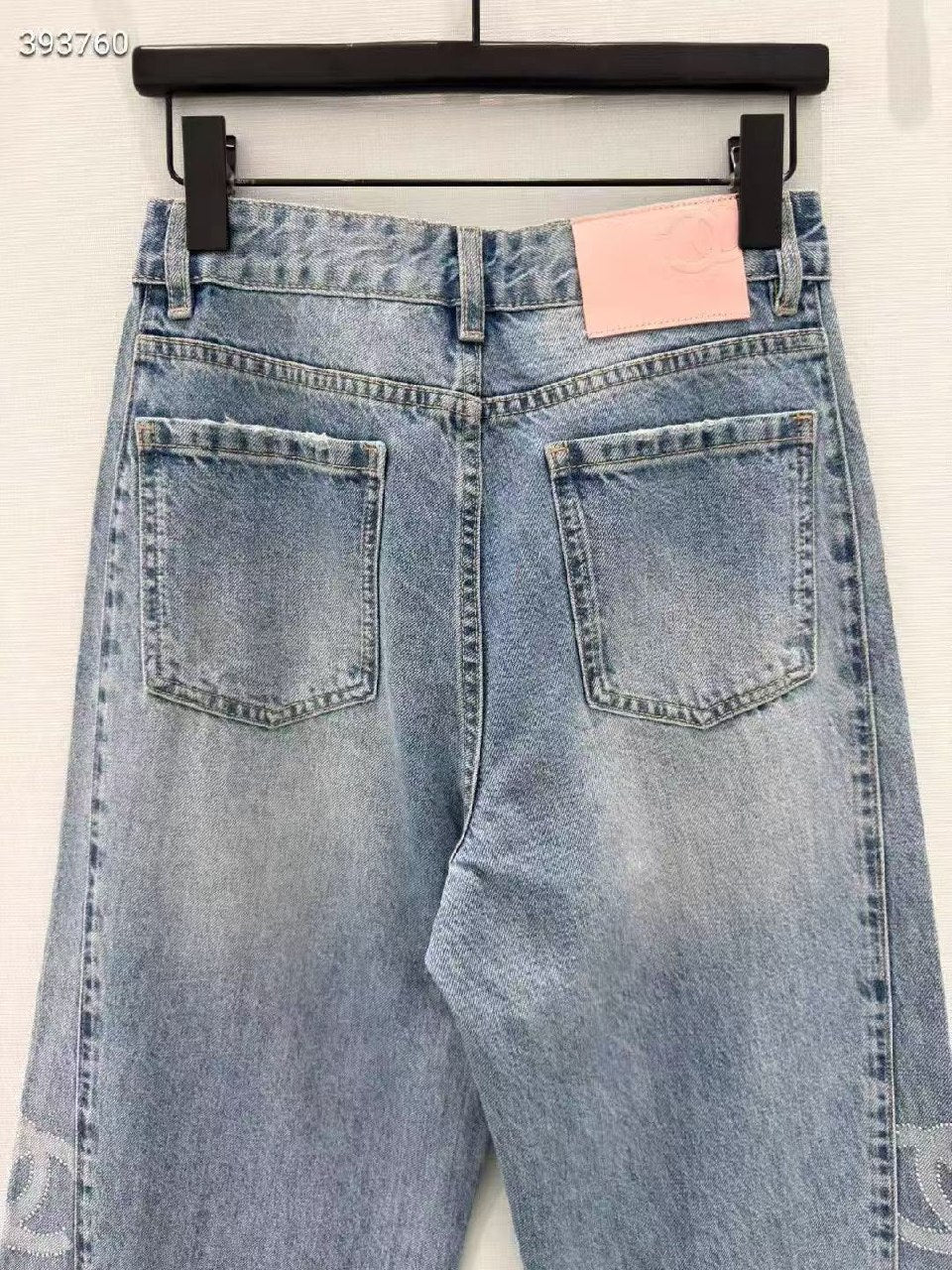 Chanel Logo-Detail Jeans Pants - Blue