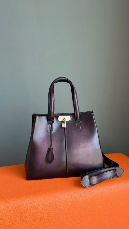 Berluti Tote Bag - Burgundy