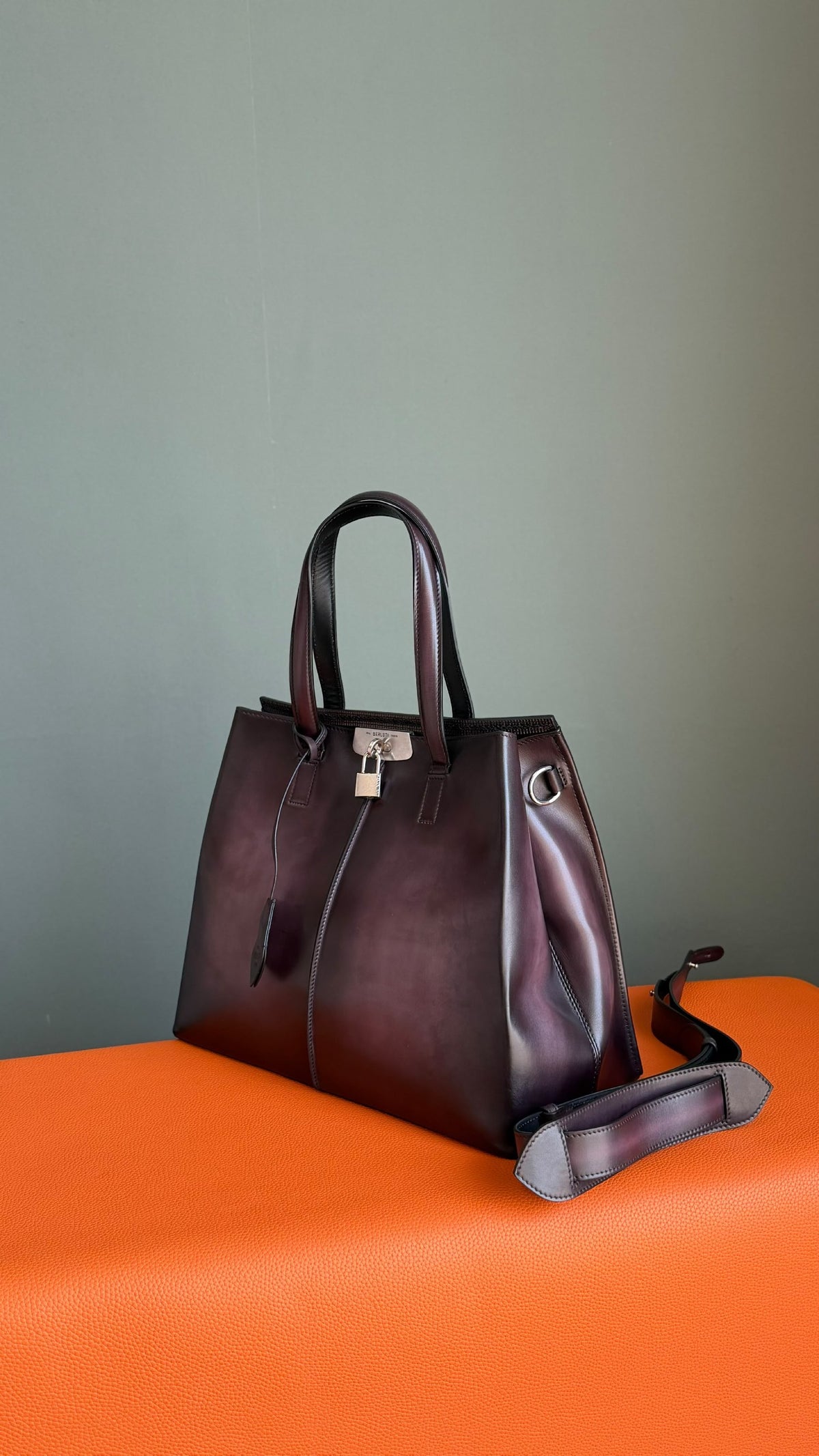 Berluti Tote Bag - Burgundy