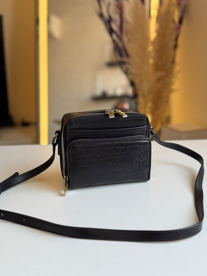 Berluti Crossbody Bag - Black Embossed