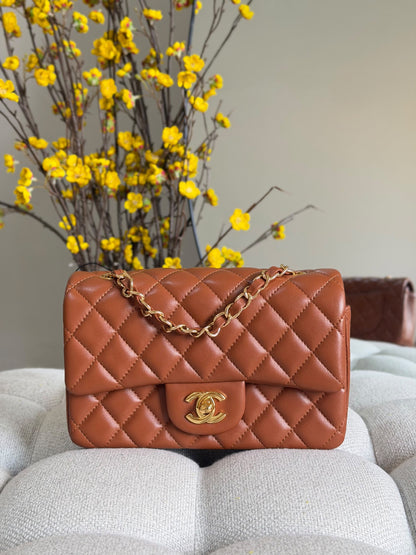 Chanel Quilted Flap Shoulder Bag - Brown