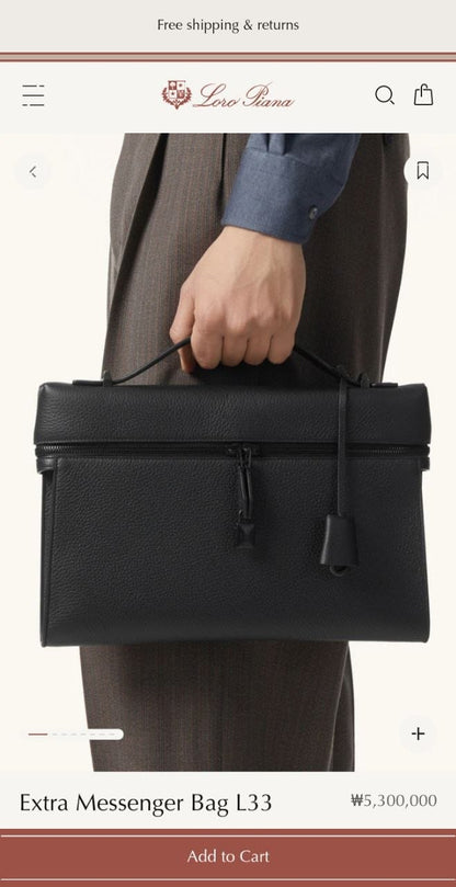 Loro Piana briefcas  Bag - Black
