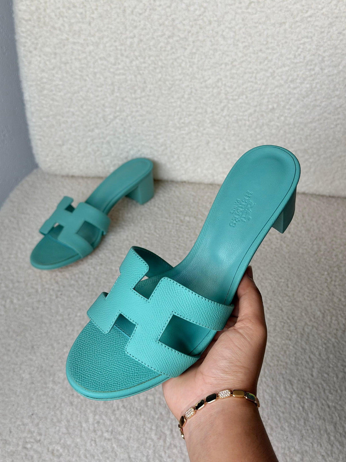 Hermès H-Strap Heels - Blue