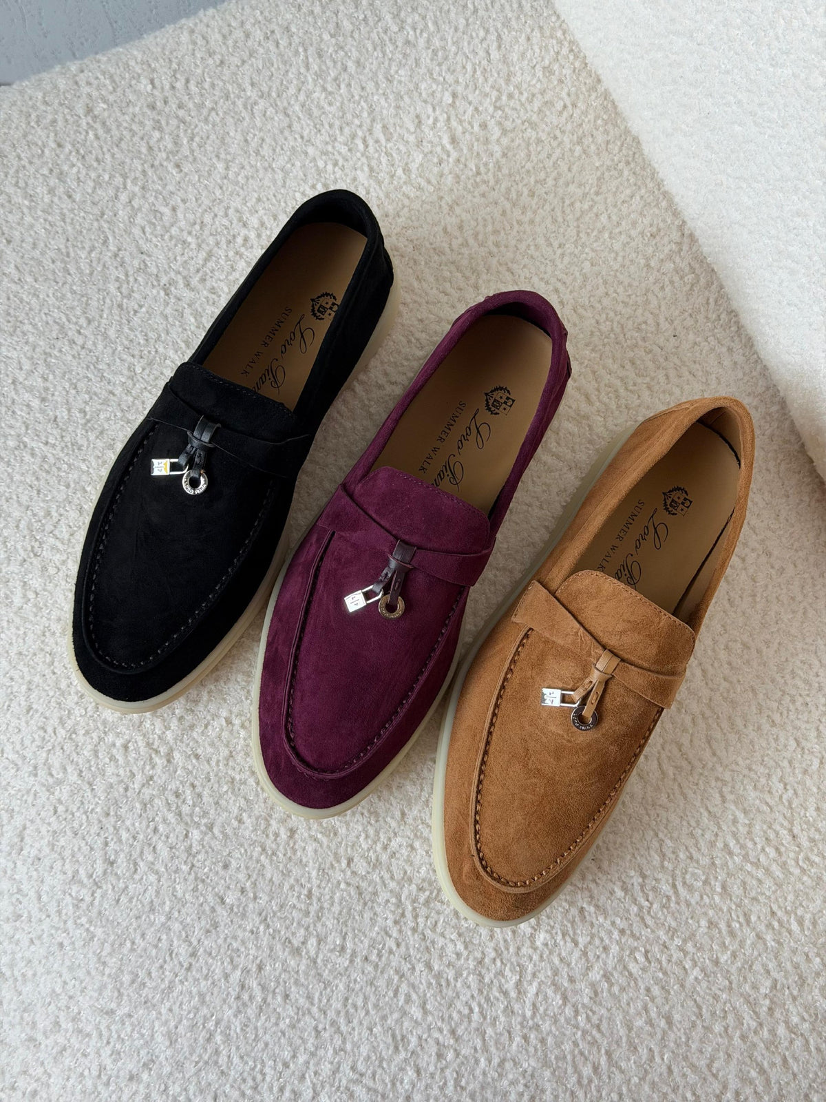 Loro Piana Charm Loafers - Black, Burgundy, Brown