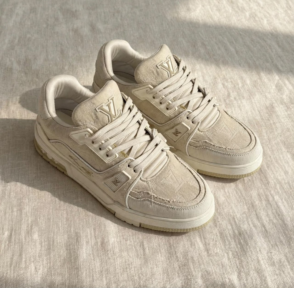 Louis Vuitton Panel Sneakers - Beige, Black Monogram, Black, Navy