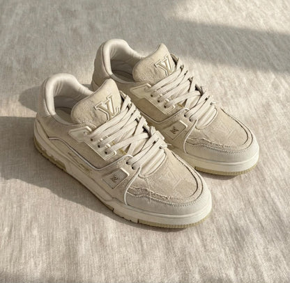 Louis Vuitton Panel Sneakers - Beige, Black Monogram, Black, Navy