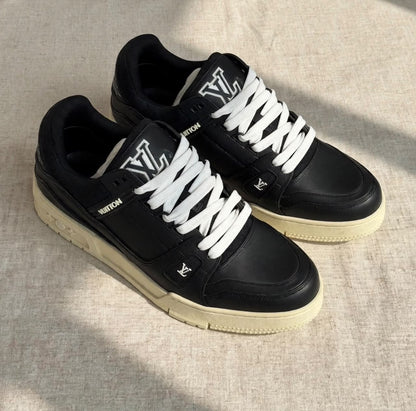 Louis Vuitton Panel Sneakers - Beige, Black Monogram, Black, Navy