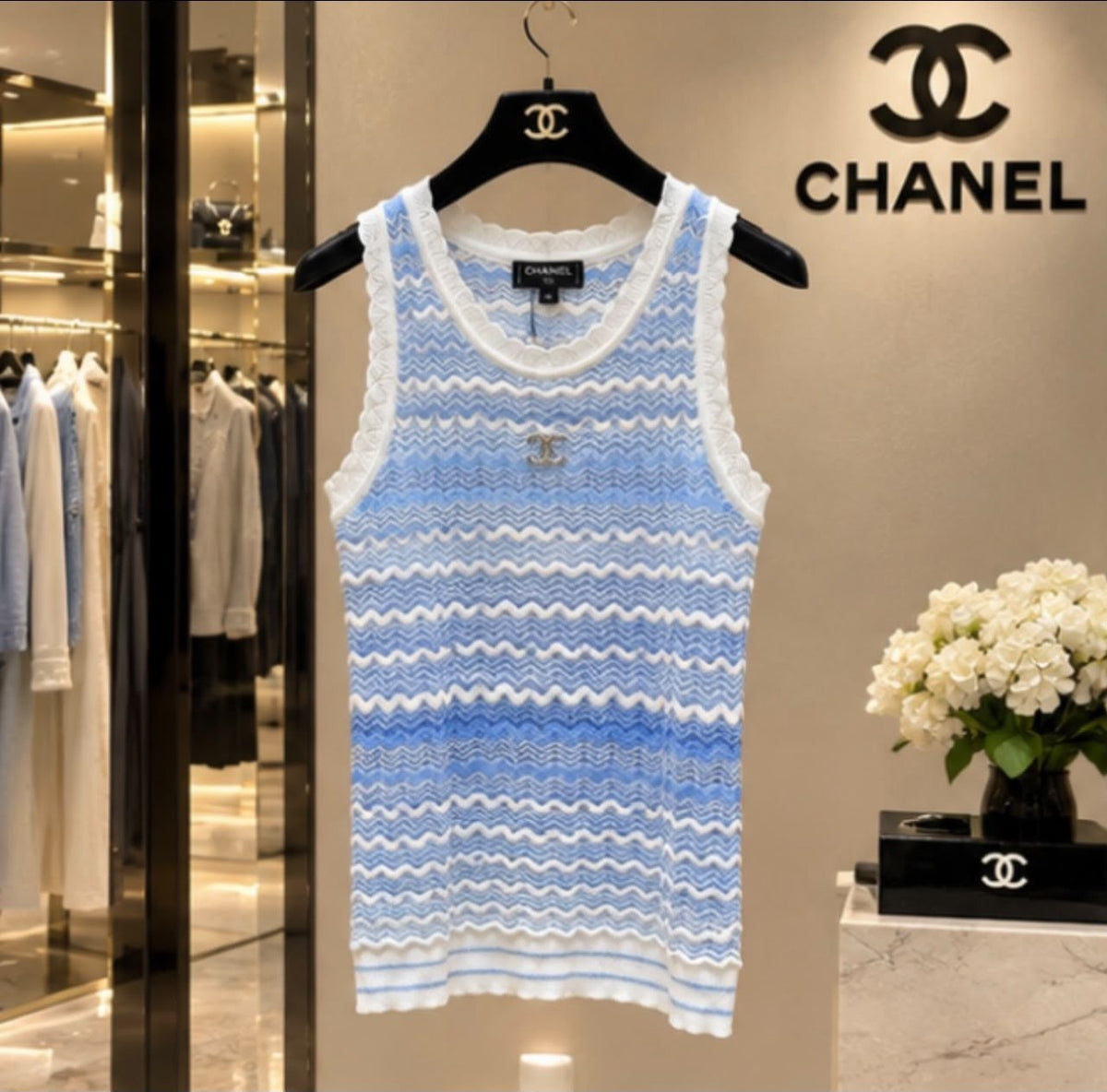 Chanel Knitted T-Shirt - Blue