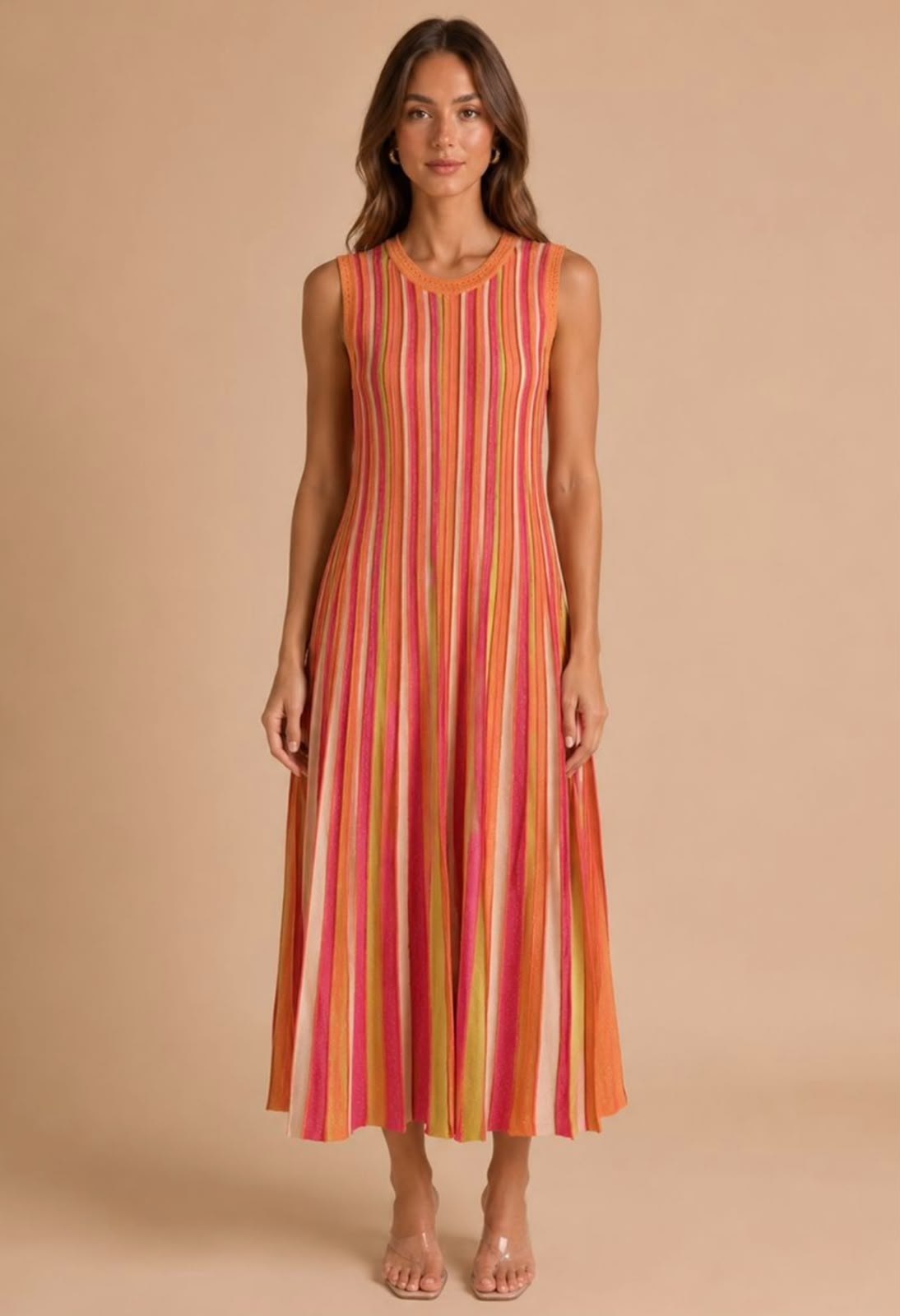 Missoni Striped Midi Dress - Orange