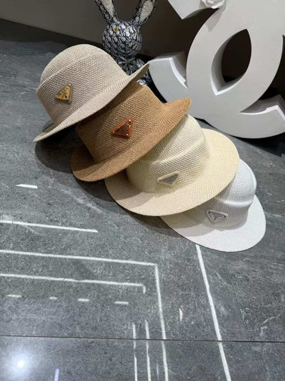 Prada Hat - Beige, Light Brown, White