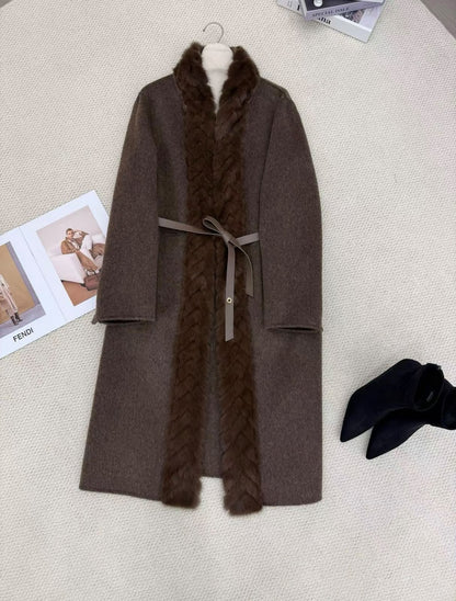 Loro Piana Belted Collar Coat - Brown