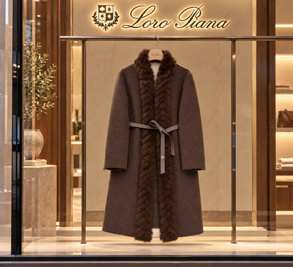 Loro Piana Belted Collar Coat - Brown