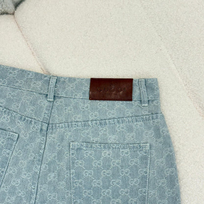 Gucci Shorts - Light Blue Monogram