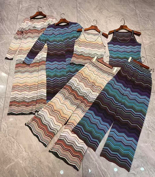 Missoni Set Long-Sleeve Zigzag - Beige, Blue