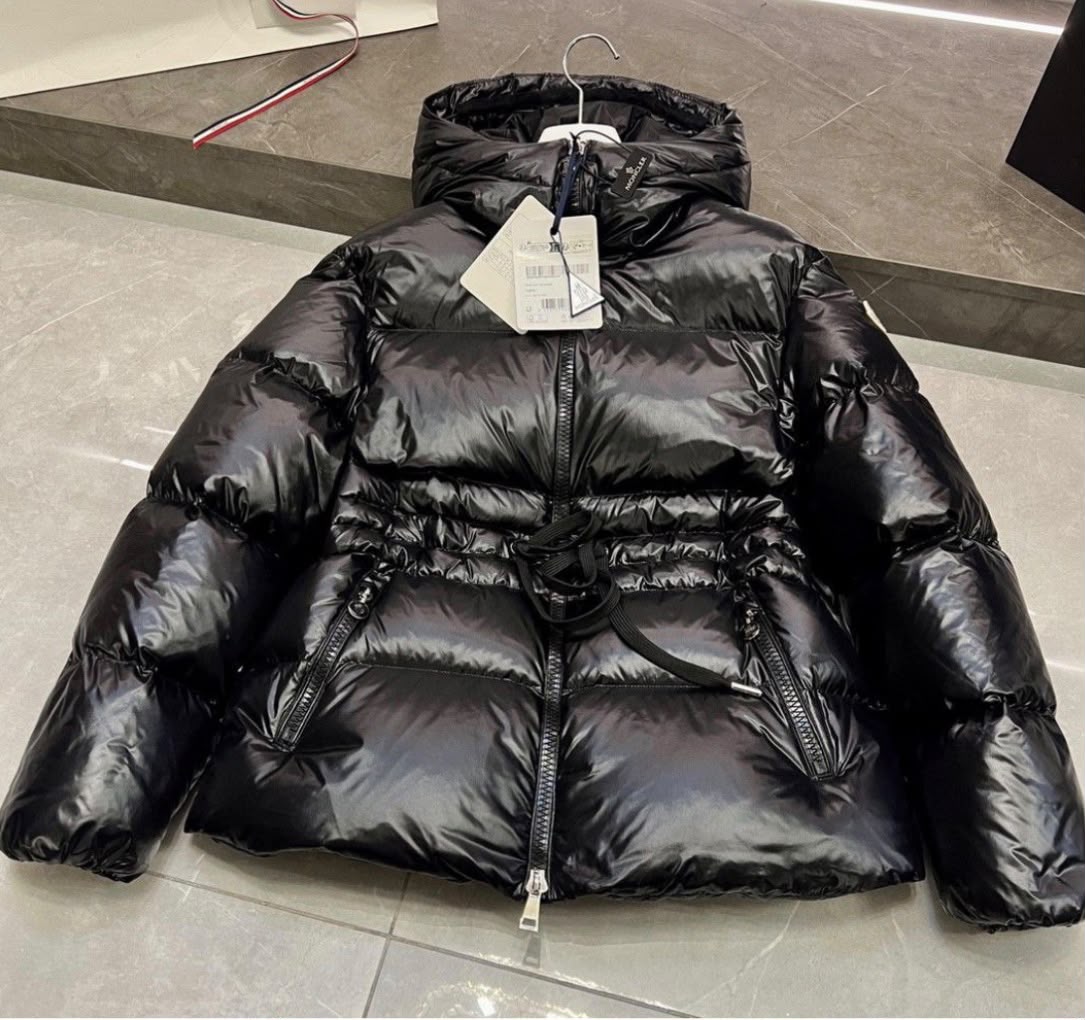 Moncler Drawstring-Waist Hooded Jacket - Black