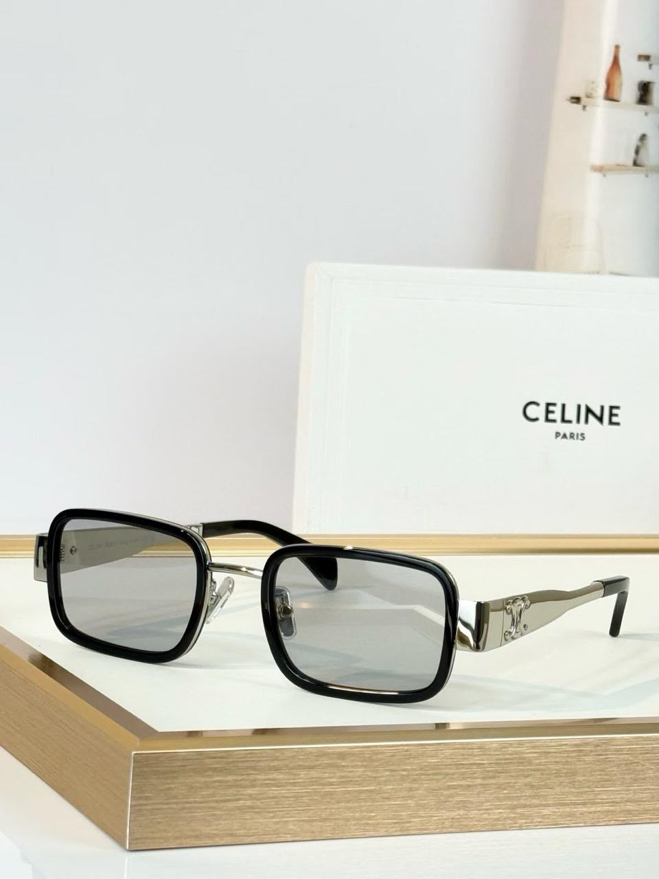 Celine Square Logo-Temple Sunglasses - 