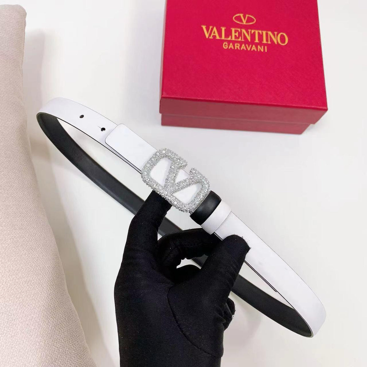 Valentino Belt - White