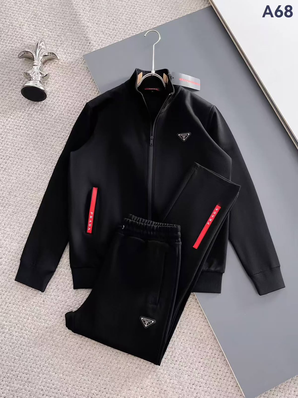 Prada Pocket-Tab Tracksuit - Black