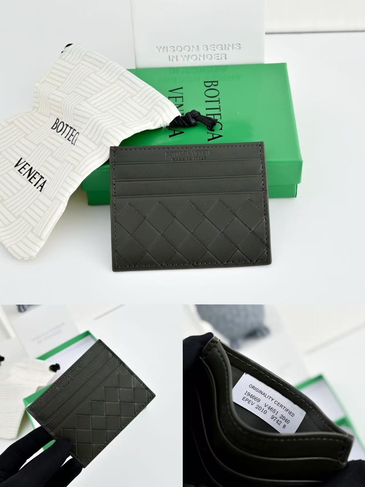 Bottega Veneta Card Holder - Dark Grey
