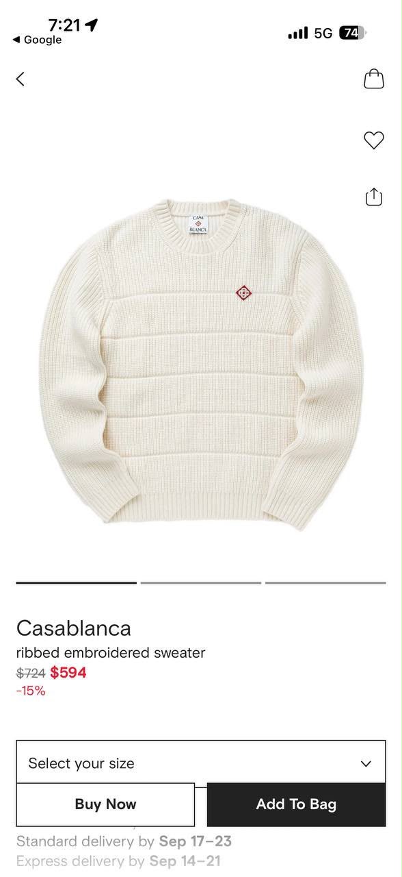 Casablanca Horizontal-Panel Sweater - White, Black