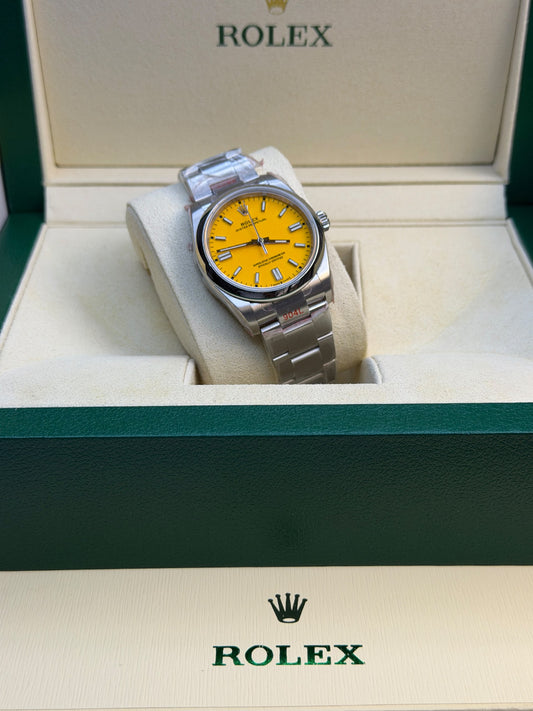 Rolex Watch Yellow Oyster Dial - 