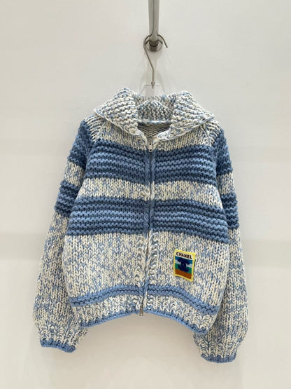 Chanel Striped Cardigan - White