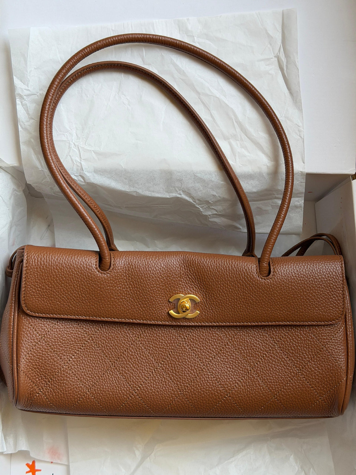 Chanel Quilted Flap Handbag - Brown