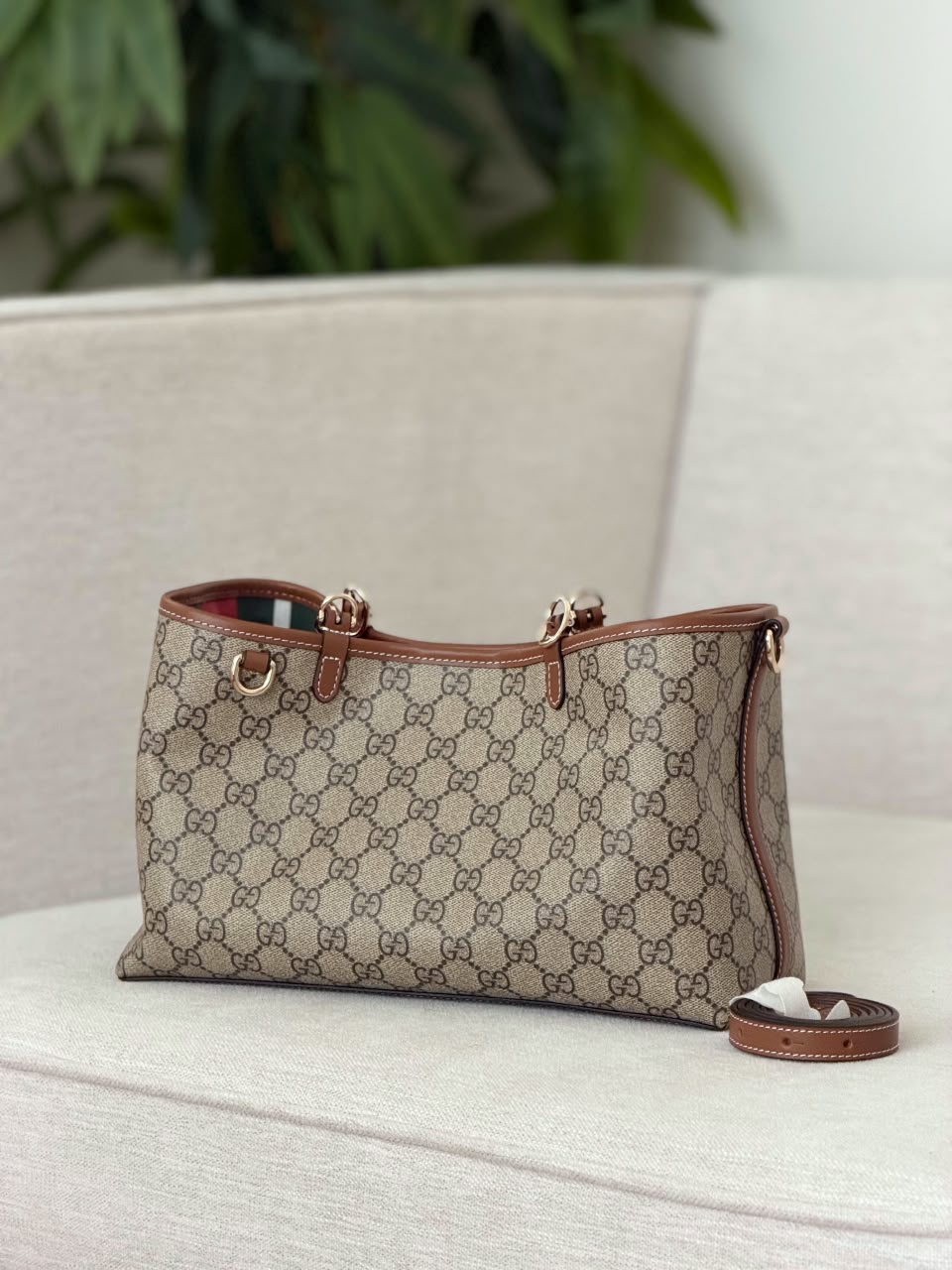 Gucci Shoulder Bag - Beige & Brown